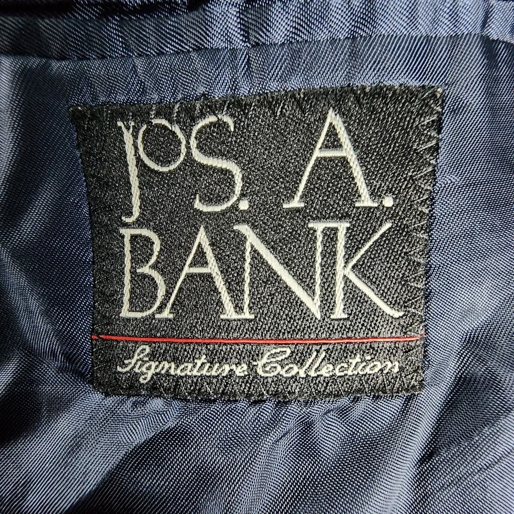 Jos A Bank Gordon Navy Blue Wool‎ Blazer Sport Coat Jacket Mens 44S